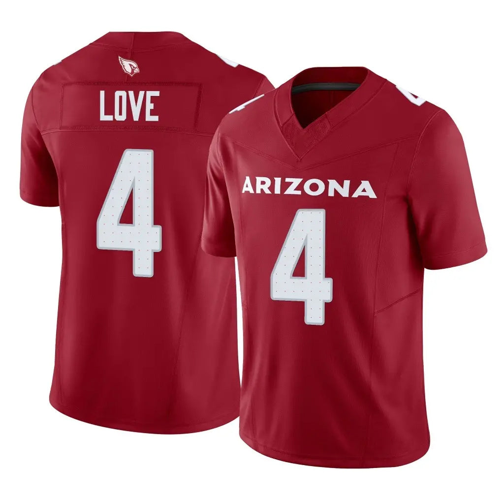 Kooe A.Cardinals #4 Jeremiyah Love Player Cardinal Vapor F.U.S.E. Limited Home Game Stitched Jerseys