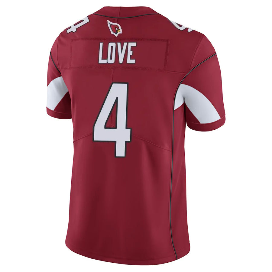 Kooe A.Cardinals #4 Jeremiyah Love Player Cardinal Vapor Limited Home Game  Stitched Jerseys
