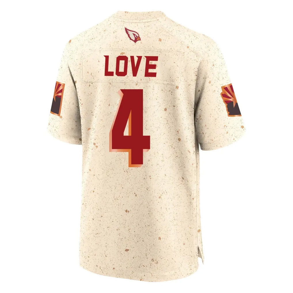 Kooe A.Cardinals #4 Jeremiyah Love Player Cream Rivalries Collection Game Stitched Jerseys
