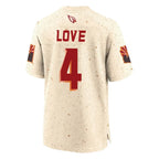 Kooe A.Cardinals #4 Jeremiyah Love Player Cream Rivalries Collection Game Stitched Jerseys