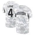 Kooe A.Cardinals #4 Jeremiyah Love Player Salute to Service Hoodies & T-Shirts Football Jerseys