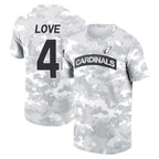 Kooe A.Cardinals #4 Jeremiyah Love Player Salute to Service Hoodies & T-Shirts Football Jerseys