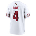 Kooe A.Cardinals #4 Jeremiyah Love Player White Home Game Stitched Jerseys