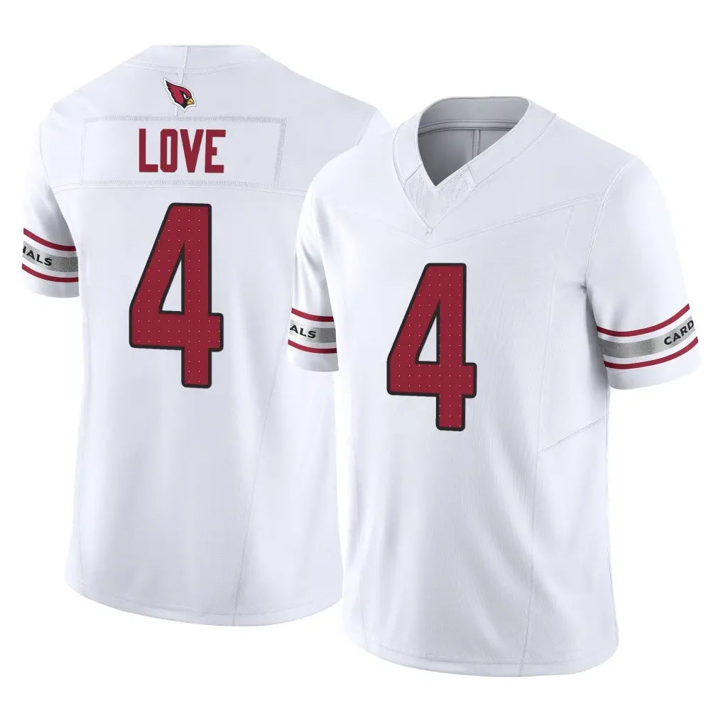 Kooe A.Cardinals #4 Jeremiyah Love Player White Vapor F.U.S.E. Limited Home Game Stitched Jerseys
