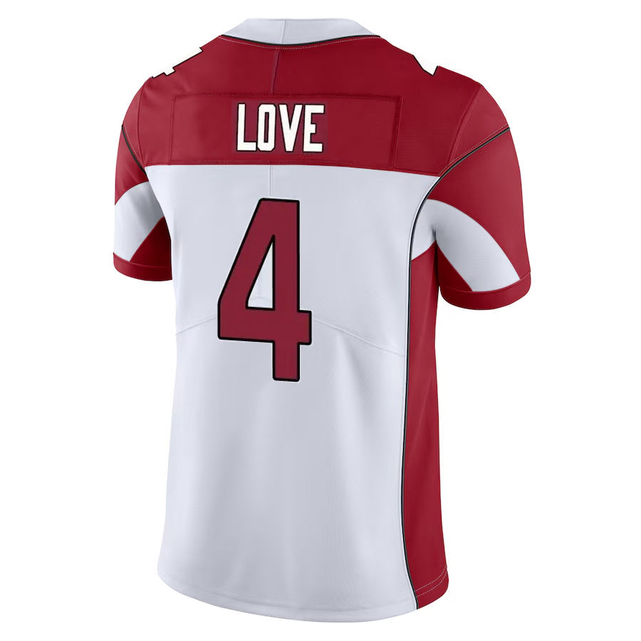 Kooe A.Cardinals #4 Jeremiyah Love Player White Vapor Limited Home Game Stitched Jerseys