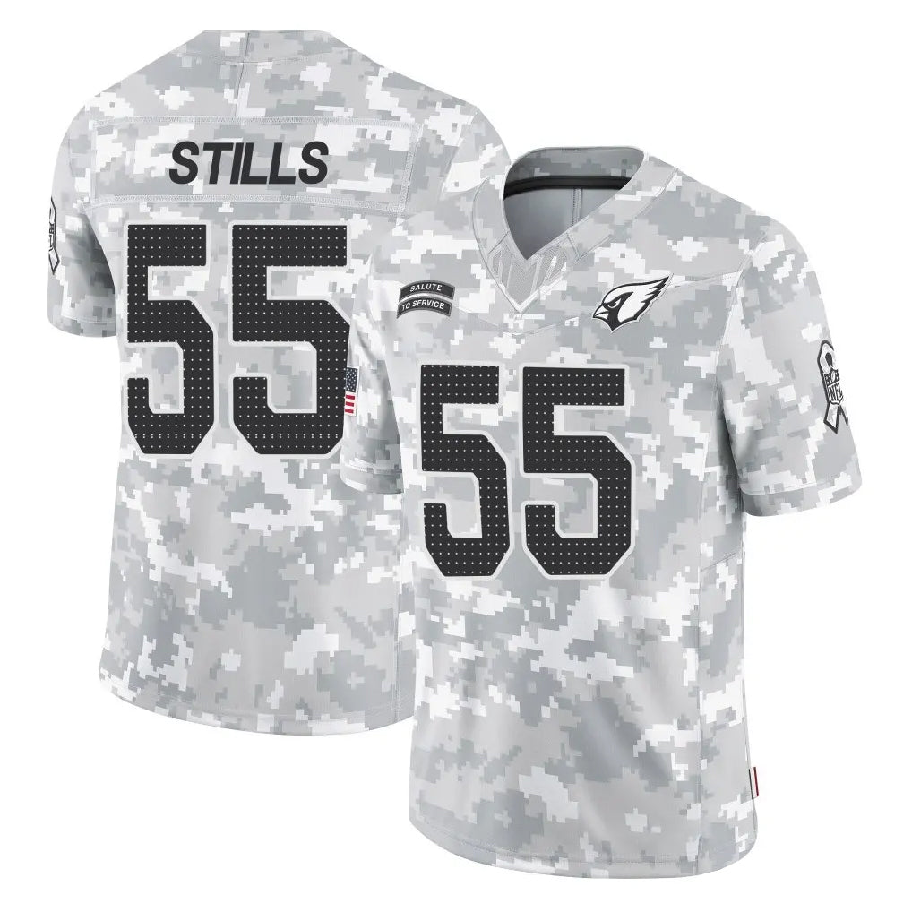Kooe A.Cardinals #55 Dante Stills Player Camo Salute to Service Limited Home Stitched Jerseys