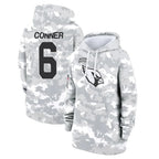 Kooe A.Cardinals #6 James Conner Player Camo Salute to Service Hoodies Stitched Jerseys