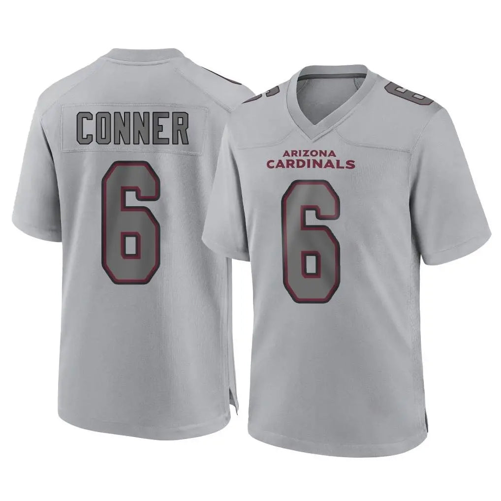 Kooe A.Cardinals #6 James Conner Player Gray Fashion Home Game Stitched Jerseys
