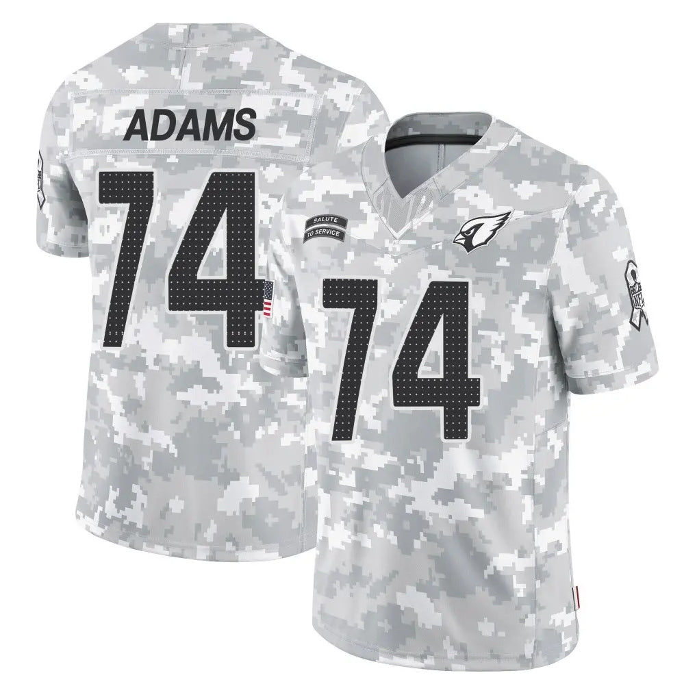 Kooe A.Cardinals #74 Isaiah Adams Player Camo Salute to Service Limited Home Stitched Jerseys