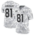 Kooe A.Cardinals #81 Travis Vokolek Player Camo Salute to Service Limited Stitched Stitched Jerseys