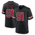 Kooe A.Cardinals #91 L.J. Collier Player Black Game Home Stitched Jerseys