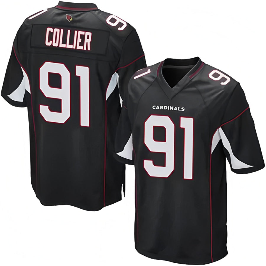 Kooe A.Cardinals #91 L.J. Collier Player Black Game Stitched Jerseys