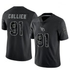 Kooe A.Cardinals #91 L.J. Collier Player Black RFLCTV Limited Stitched Jerseys