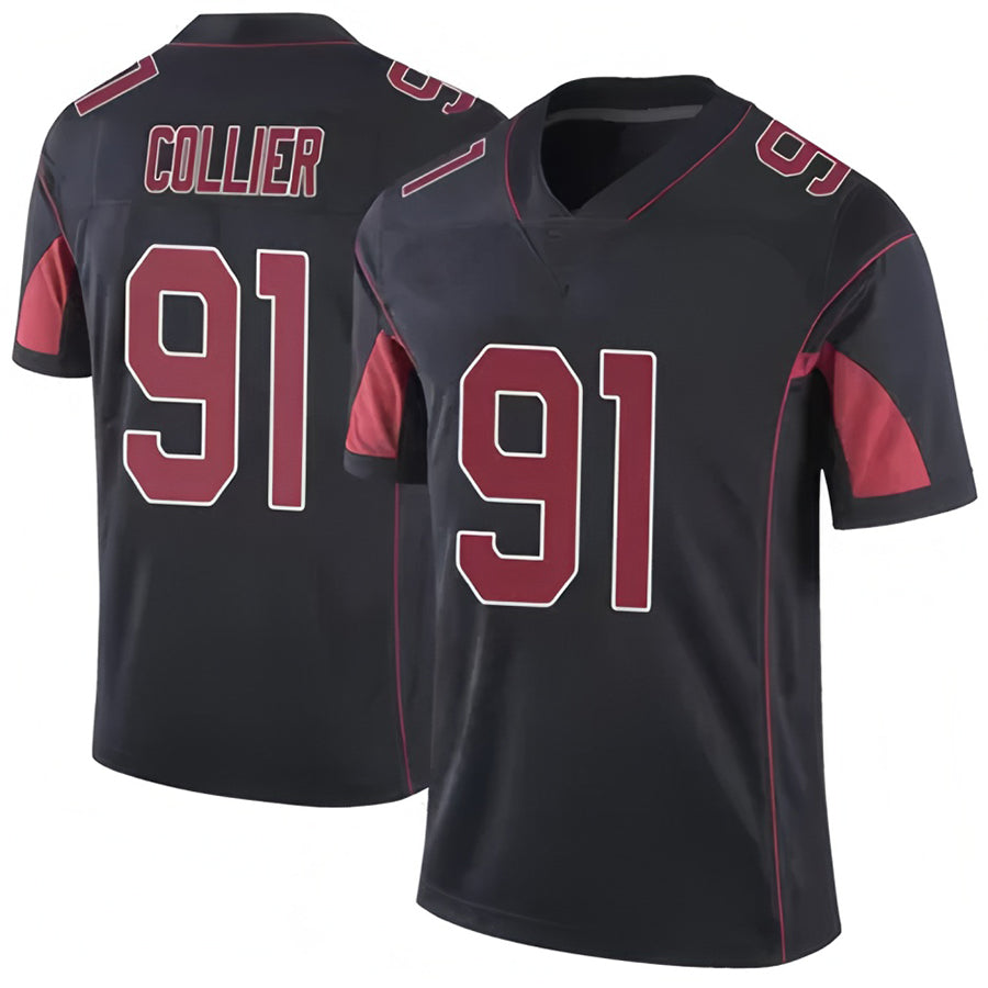 Kooe A.Cardinals #91 L.J. Collier Player Black Vapor Limited Elite Stitched Jerseys