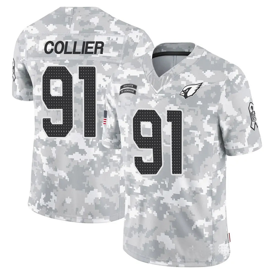 Kooe A.Cardinals #91 L.J. Collier Player Camo Salute to Service Limited Stitched Jerseys