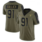 Kooe A.Cardinals #91 L.J. Collier Player Olive Salute To Service Stitched Jerseys