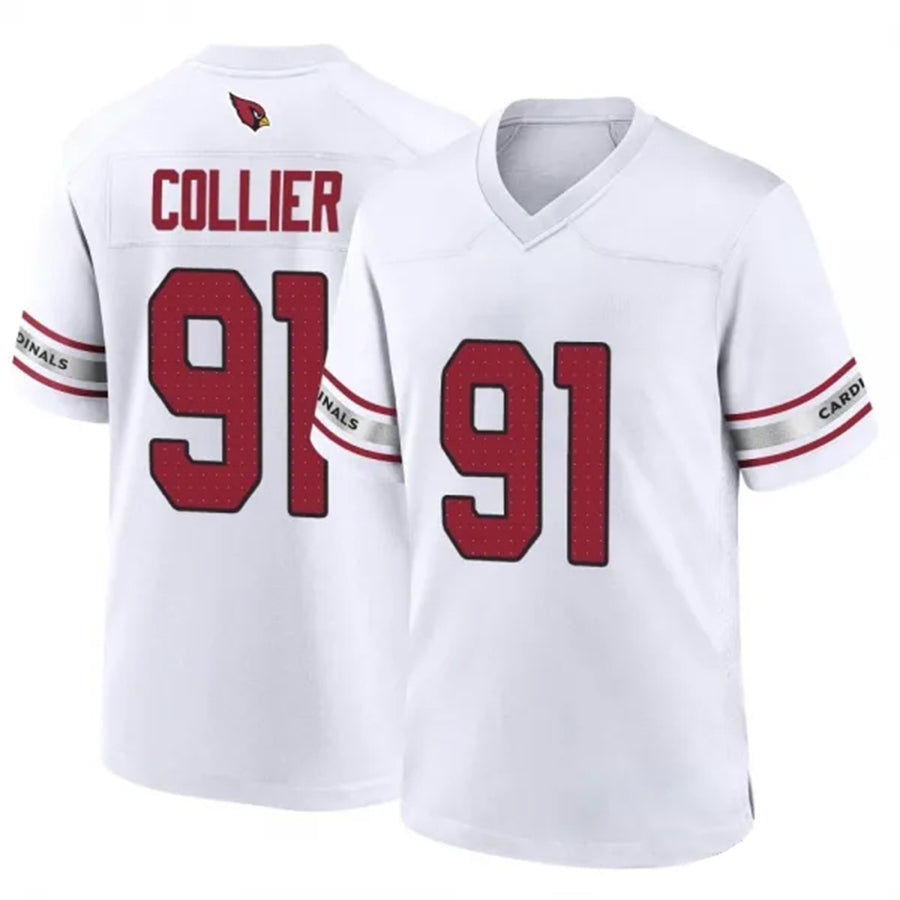 Kooe A.Cardinals #91 L.J. Collier Player White Game Home Stitched Jerseys