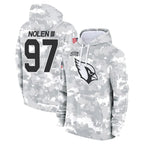 Kooe A.Cardinals #97 Walter Nolen Player Arctic Camo Salute to Service Limited Hoodies Stitched Jerseys