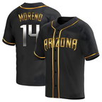Kooe A.Diamondbacks #14 Gabriel Moreno Player Black Golden Replica Alternate Stitched Jerseys