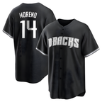 Kooe A.Diamondbacks #14 Gabriel Moreno Player Black jersey White Replica Stitched Jerseys