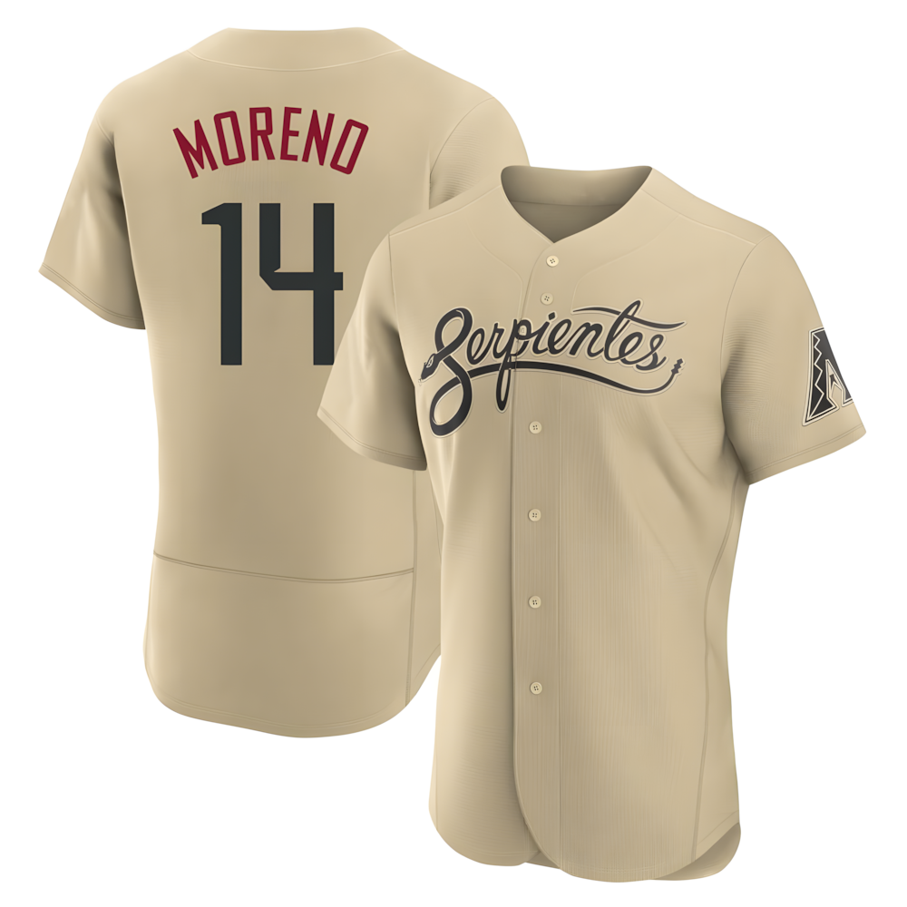 Kooe A.Diamondbacks #14 Gabriel Moreno Player Gold City Connect Stitched Jerseys