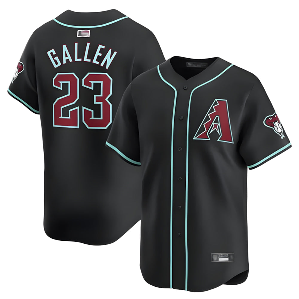 Kooe A.Diamondbacks #23 Zac Gallen Player Black Replica Game Stitched Jerseys