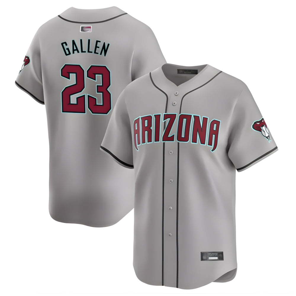 Kooe A.Diamondbacks #23 Zac Gallen Player Gray Replica Game Stitched Jerseys