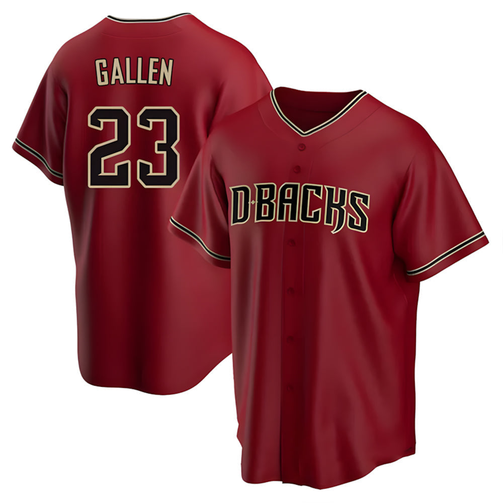 Kooe A.Diamondbacks #23 Zac Gallen Player Red Replica Game Stitched Jerseys