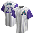 Kooe A.Diamondbacks #23 Zac Gallen Player White-Purple Replica Stitched Jerseys