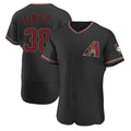 Kooe A.Diamondbacks #38 Paul Sewald Player  Black Alternate Authentic Stitched Jersey