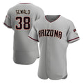 Kooe A.Diamondbacks #38 Paul Sewald Player Gray Authentic Road Stitched Jersey