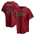Kooe A.Diamondbacks #38 Paul Sewald Player Red Alternate Replica Stitched Jersey