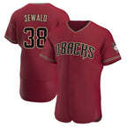 Kooe A.Diamondbacks #38 Paul Sewald Player Red Crimson Alternate Stitched Jersey