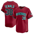 Kooe A.Diamondbacks #38 Paul Sewald Player Red Limited Alternate Stitched Jersey