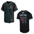 Kooe A.Diamondbacks #41 Carlos Santana Player Black Player game time Stitched Jersey