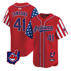 Kooe A.Diamondbacks #41 Carlos Santana Player Red Independence Day Vapor Premier Limited Stitched Jersey