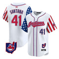 Kooe A.Diamondbacks #41 Carlos Santana Player White Independence Day Vapor Premier Limited Stitched Jersey