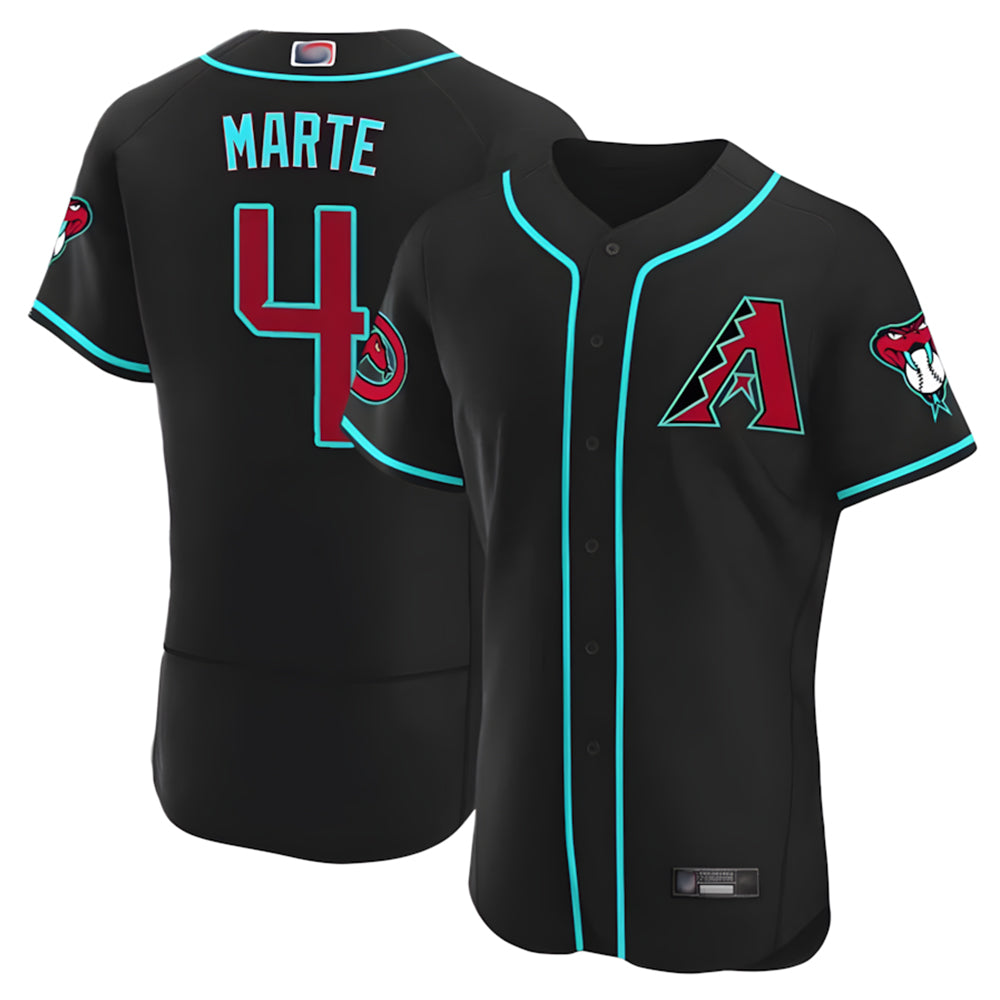 Kooe A.Diamondbacks #4 Ketel Marte Player Black Limited Stitched Jerseys