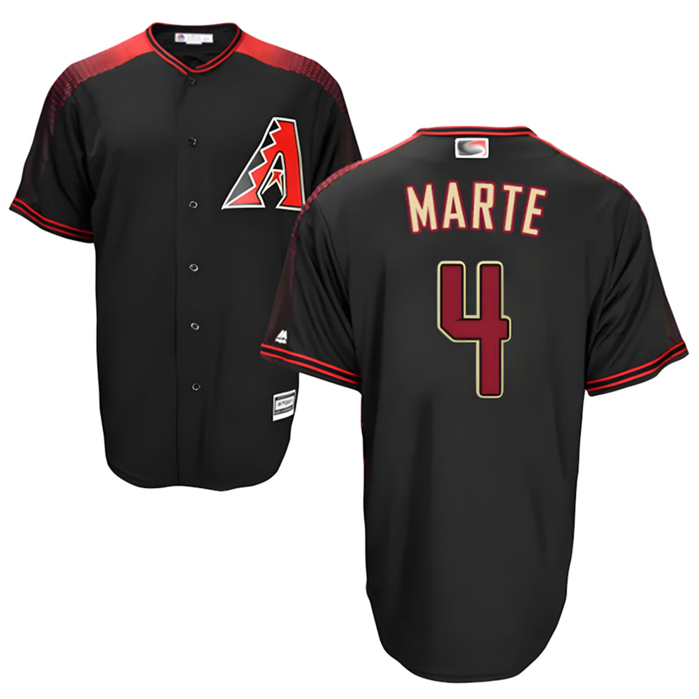 Kooe A.Diamondbacks #4 Ketel Marte Player Black Big & Tall Replica Limited Stitched Jerseys