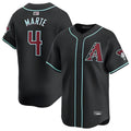 Kooe A.Diamondbacks #4 Ketel Marte Player Black Replica Game Stitched Jerseys