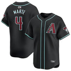 Kooe A.Diamondbacks #4 Ketel Marte Player Black Replica Game Stitched Jerseys