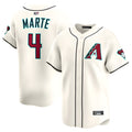 Kooe A.Diamondbacks #4 Ketel Marte Player Cream Limited Stitched Jerseys