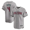 Kooe A.Diamondbacks #4 Ketel Marte Player Gray Replica Game Stitched Jerseys
