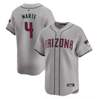 Kooe A.Diamondbacks #4 Ketel Marte Player Gray Replica Game Stitched Jerseys