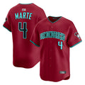 Kooe A.Diamondbacks #4 Ketel Marte Player Red Home Limited Stitched Jerseys