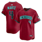 Kooe A.Diamondbacks #4 Ketel Marte Player Red Home Limited Stitched Jerseys