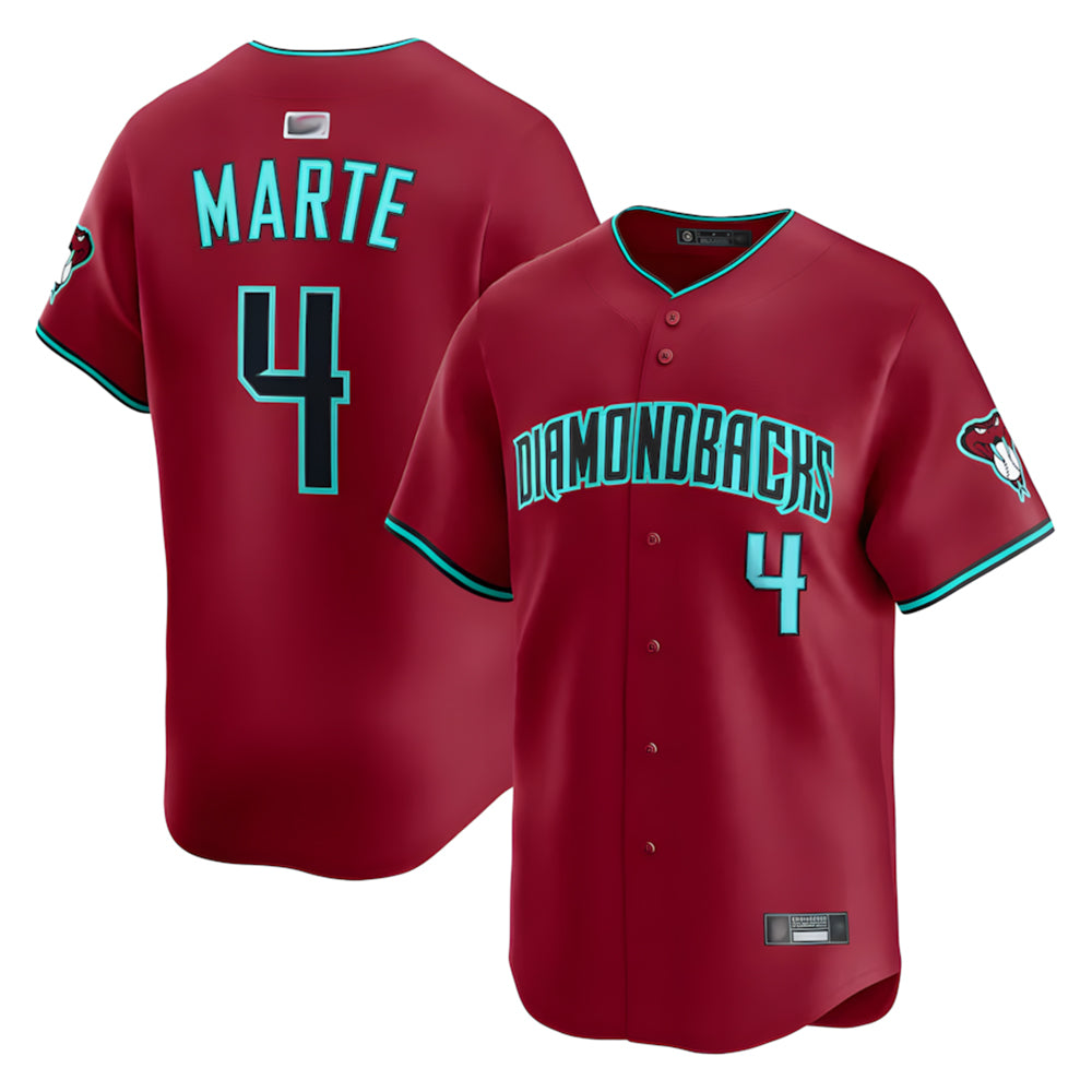 Kooe A.Diamondbacks #4 Ketel Marte Player Red Home Limited Stitched Jerseys