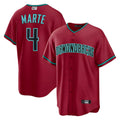 Kooe A.Diamondbacks #4 Ketel Marte Player Red Home Replica Stitched Jerseys