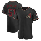 Kooe A.Diamondbacks #51 Randy Johnson Player Black Authentic Alternate Stitched Jerseys