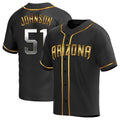 Kooe A.Diamondbacks #51 Randy Johnson Player Black Golden Replica Alternate Stitched Jerseys